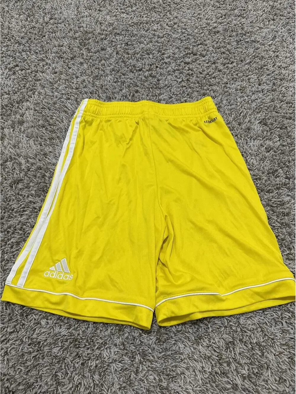 Adidas Boys Yellow Athletic Shorts Size Large